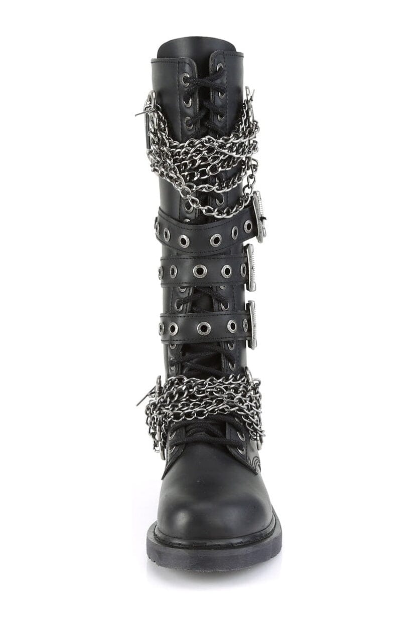 BOLT-450 Black Vegan Leather Combat Boot-Combat Boots-Demonia-SEXYSHOES.COM