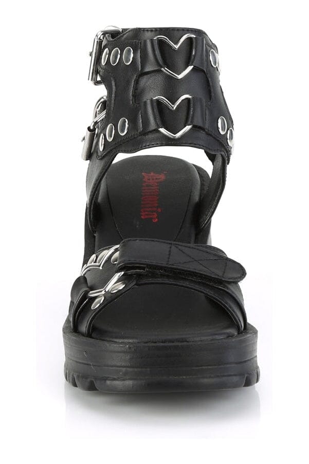 BRATTY-07 Black Vegan Leather Sandal-Sandals-Demonia-SEXYSHOES.COM