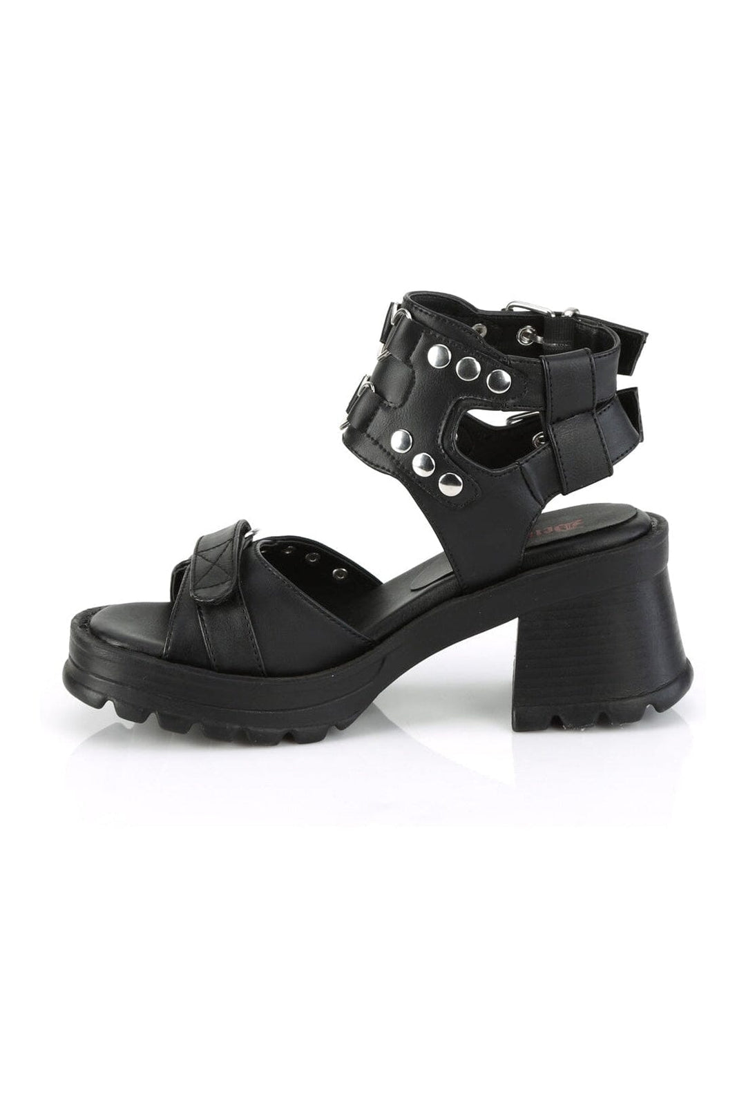 BRATTY-07 Black Vegan Leather Sandal-Sandals-Demonia-SEXYSHOES.COM