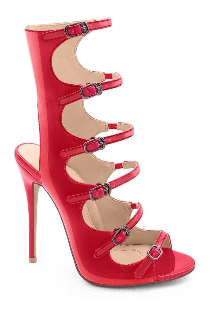 Sexyshoes Signature Strappy Sexy Open Toe Sandal in Red Patent from SexyShoes.com