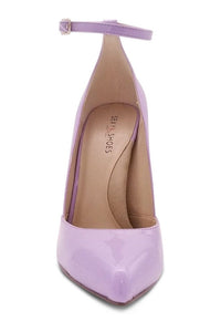Sexyshoes Signature Sexy A Line Ankle Strap Stiletto Pump in Lavender Patent