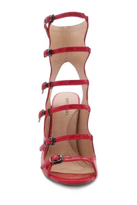 Sexyshoes Signature Strappy Sexy Open Toe Sandal in Red Patent