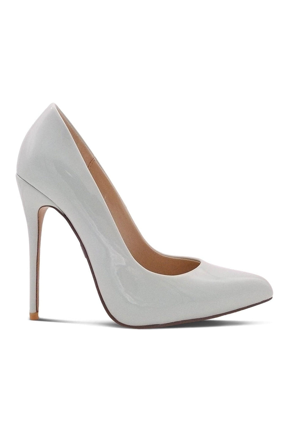 Sexyshoes Signature Sultry Low Cut Sky High Stiletto Heel Pump in Green Patent