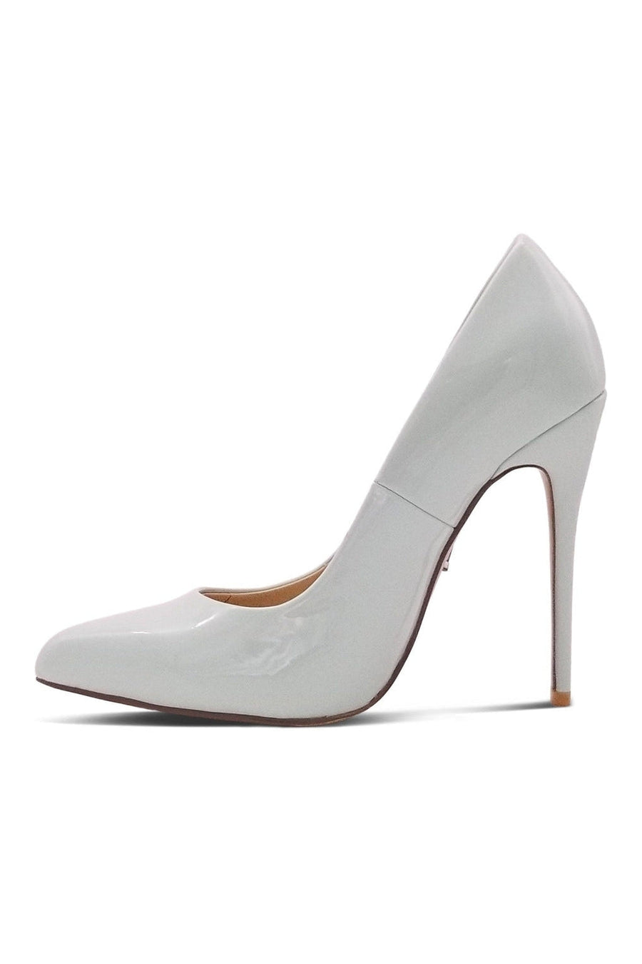 Sexyshoes Signature Sultry Low Cut Sky High Stiletto Heel Pump in Green Patent