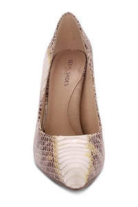 Sexyshoes Signature Sultry Low Cut Sky High Stiletto Heel Pump in Bone Faux Leather