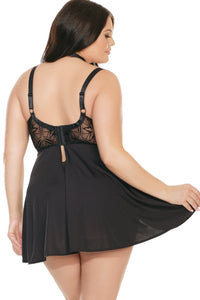 Babydoll & G-String Set | Plus Size-Babydolls-Coquette-SEXYSHOES.COM