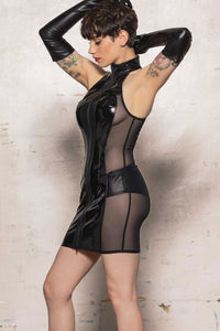 Beatrice Vinyl Dress-Edgy Dresses-Patrice Catanzaro-SEXYSHOES.COM
