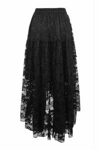 Daisy Corsets Black Lace Skirt in Black 