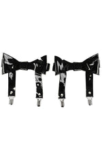 Black Patent Garters (Set Of 2)
