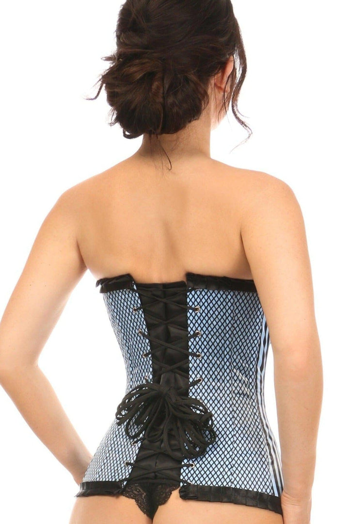 Blue Burlesque Overbust Corset-Devil Costumes-Daisy Corsets-SEXYSHOES.COM