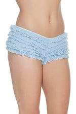 Blue Ruffle Shorts