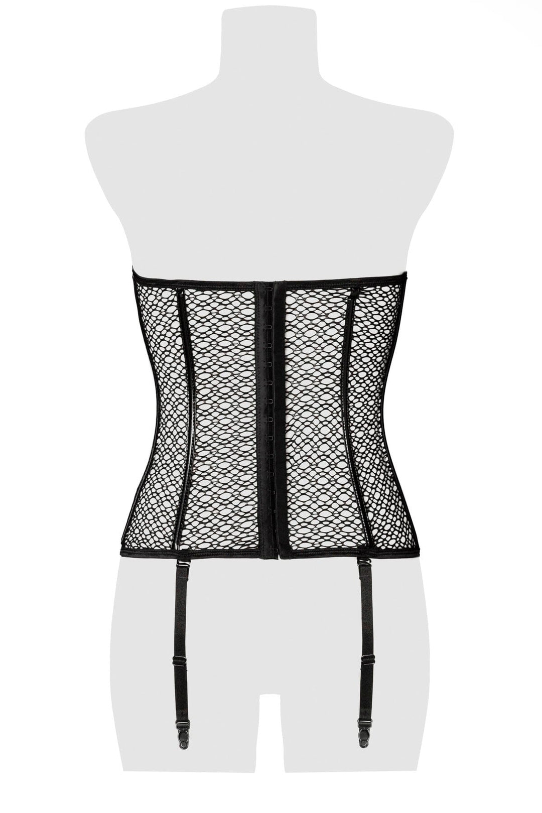 Boning Queen Anne Neckline Corset & Garter-Fetish Corsets-Grey Velvet-SEXYSHOES.COM