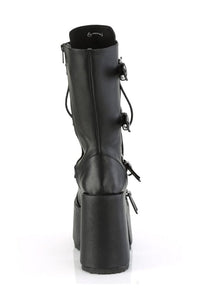 Demonia CAMEL-115 Black Vegan Leather Knee Boot in Black Vegan Leather