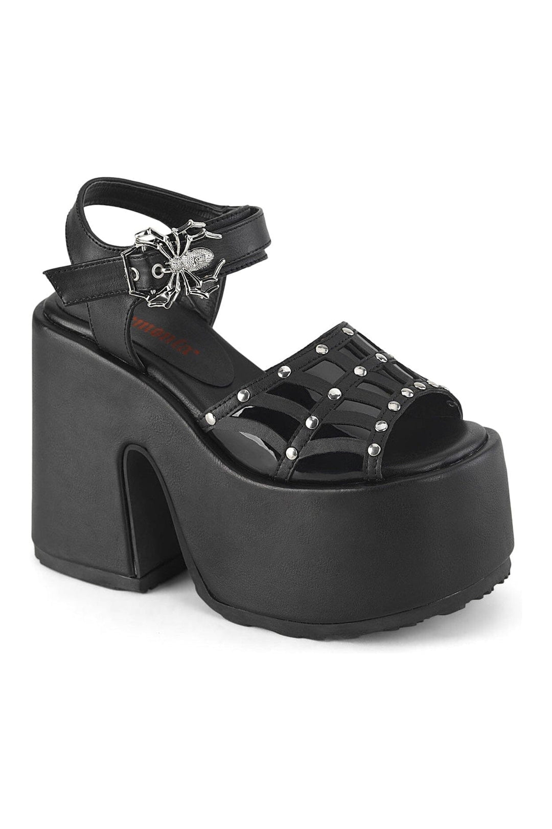 Demonia CAMEL-17 Black Vegan Leather Sandal in Black Vegan Leather from SexyShoes.com