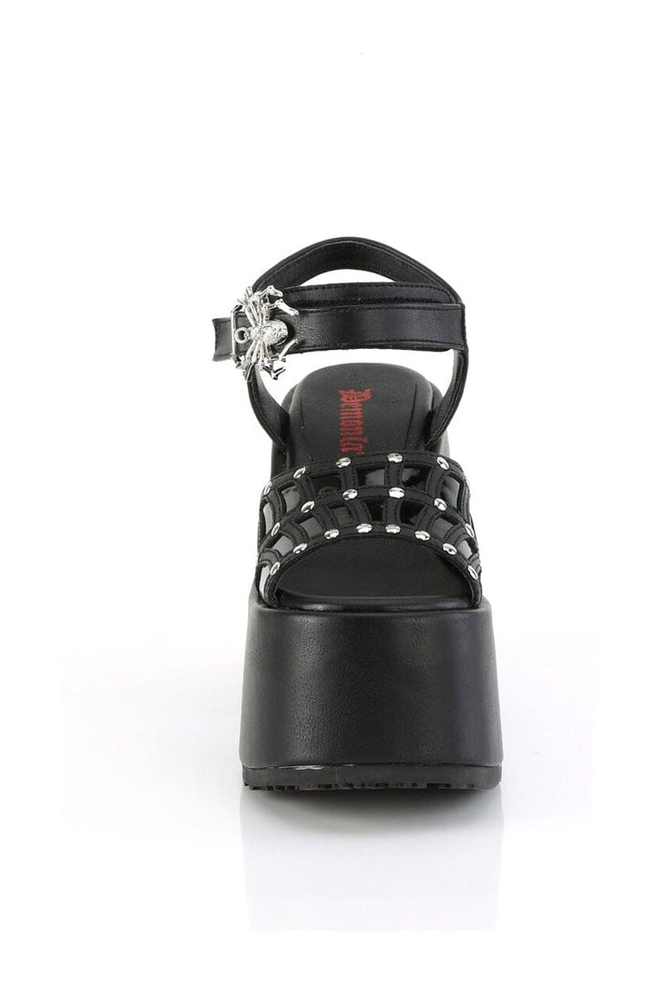 CAMEL-17 Black Vegan Leather Sandal