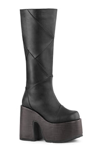 Demonia CAMEL-280 Black Vegan Leather Knee Boot in Black Vegan Leather from SexyShoes.com