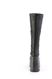 Demonia CAMEL-280 Black Vegan Leather Knee Boot in Black Vegan Leather