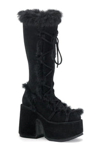 Demonia CAMEL-311 Black Vegan Leather Knee Boot in Black Vegan Leather from SexyShoes.com
