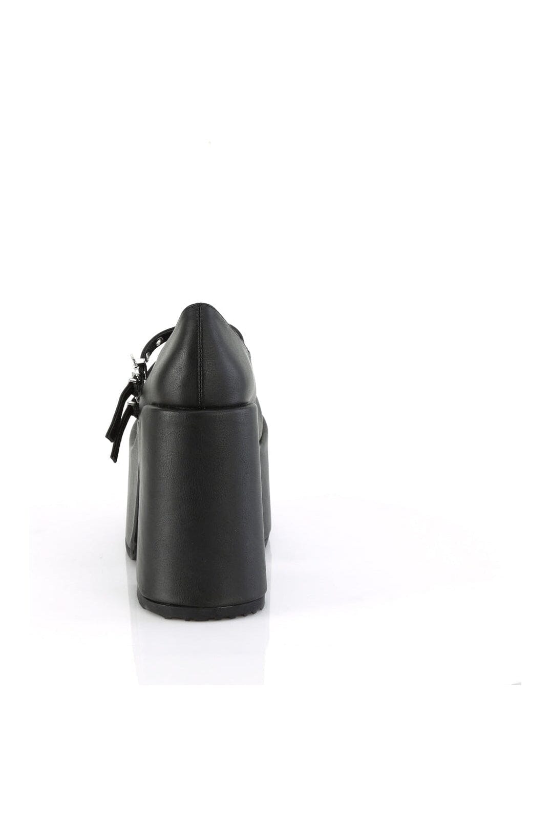 Demonia CAMEL-55 Black Vegan Leather Mary Janes in Black Vegan Leather