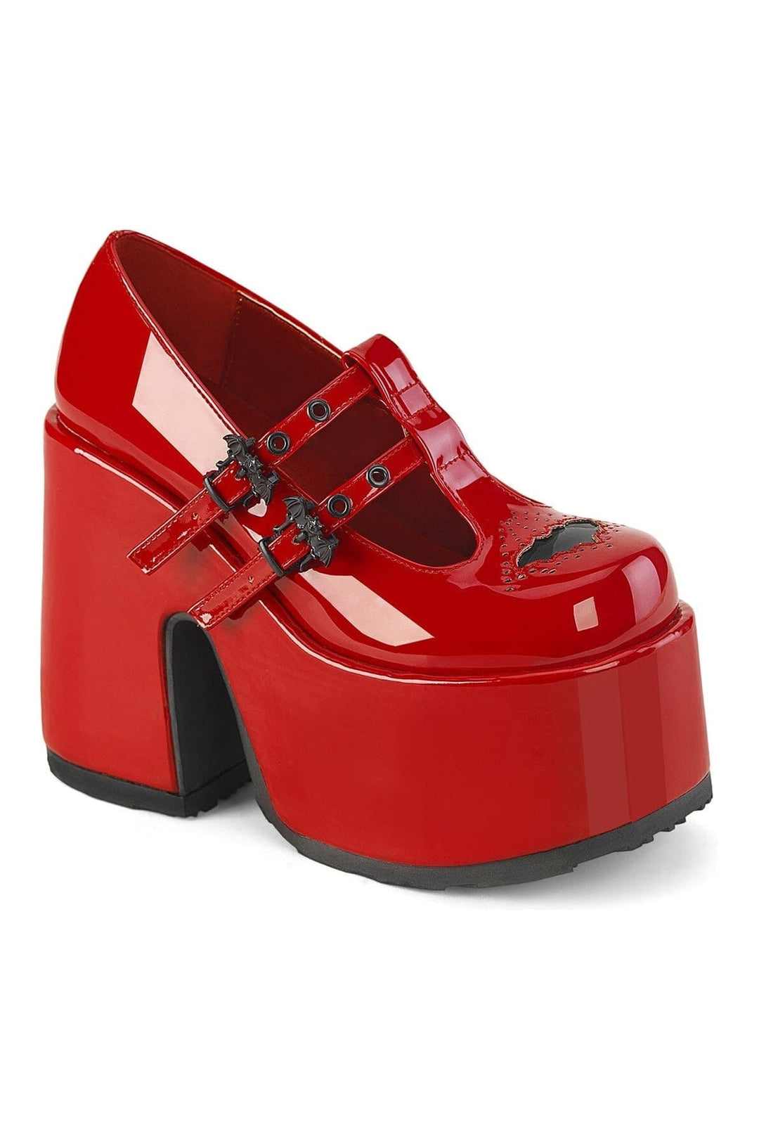CAMEL-55 Red Patent Mary Janes-Mary Janes-Demonia-Red-10-Patent-SEXYSHOES.COM
