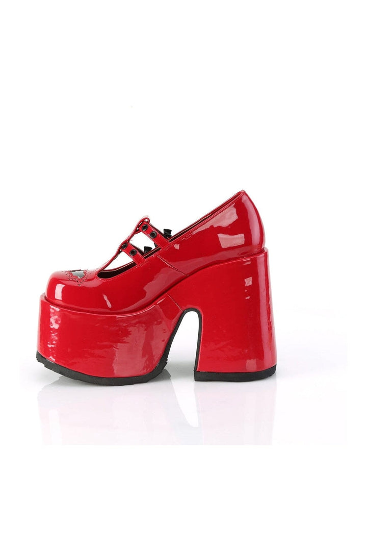 CAMEL-55 Red Patent Mary Janes-Mary Janes-Demonia-SEXYSHOES.COM