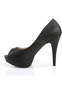 Pleaser Pink Label CHLOE-01 Pump in Black Faux Leather
