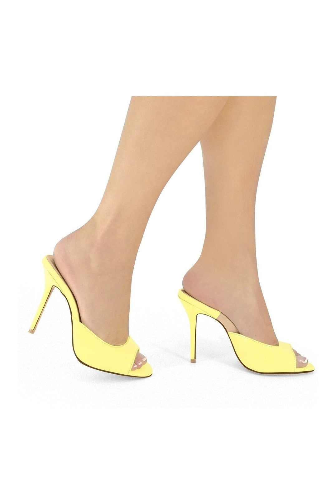 Sexyshoes Signature Micro Stiletto Sexy Mule in Yellow Patent