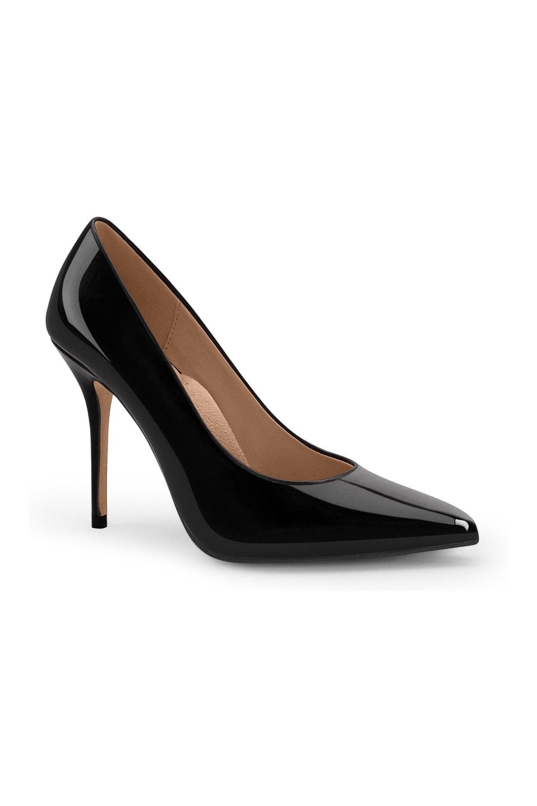 Super Sexy Classic Pump with Micro Stiletto Heel-Pumps-Sexyshoes Signature-Black-SEXYSHOES.COM
