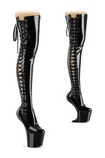 CRAZE-3050 Black Patent Thigh Boot