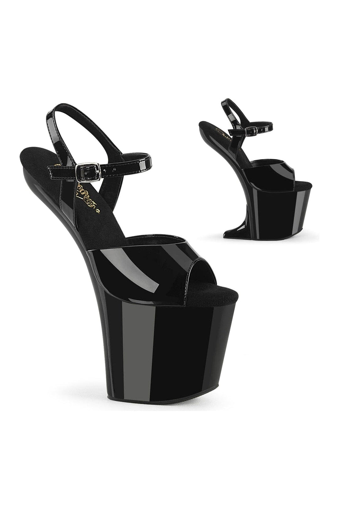 Pleaser Black Sandals Platform Stripper Shoes | Buy at Sexyshoes.com