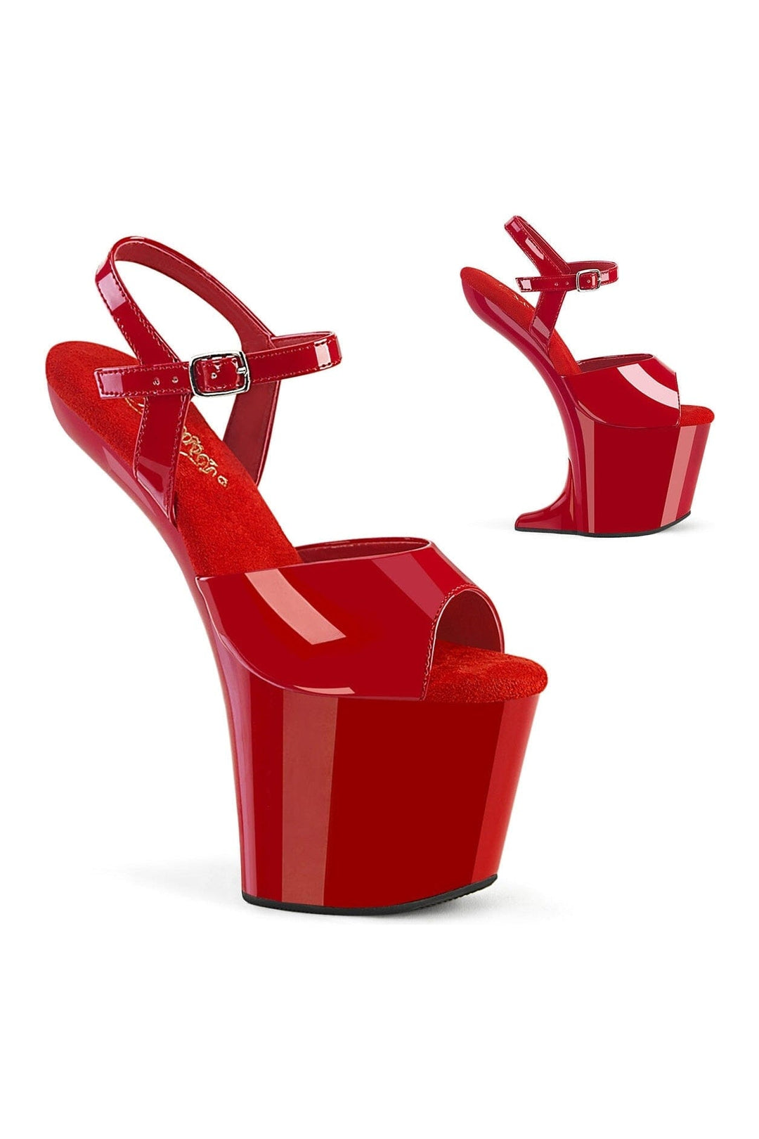 CRAZE-809 Red Patent Sandal-Sandals- Stripper Shoes at SEXYSHOES.COM
