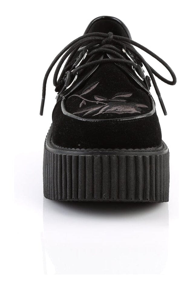 Demonia CREEPER-219 Black Hologram Patent Creeper in Black Hologram Patent