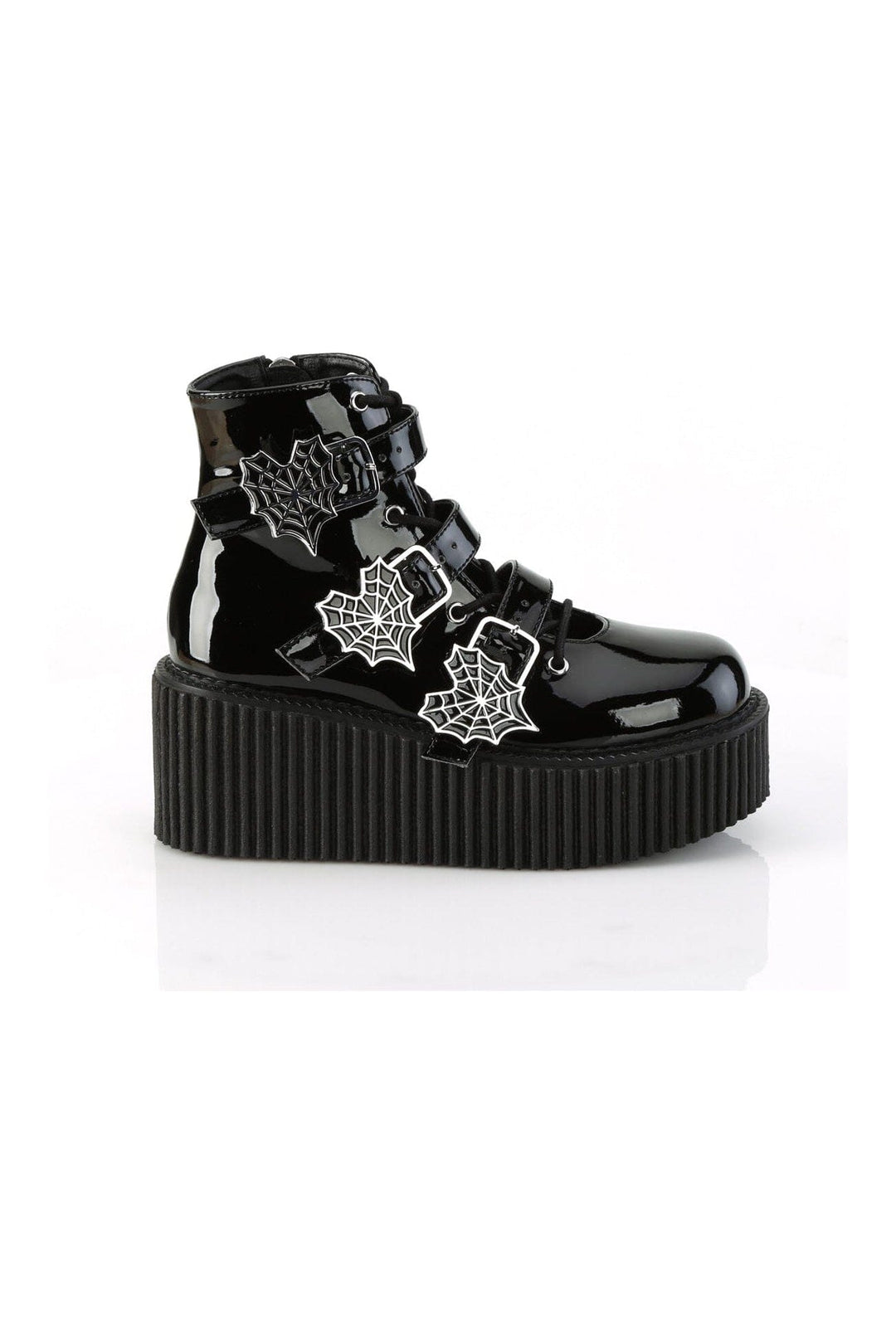 Demonia CREEPER-260 Black Patent Creeper in Black Patent