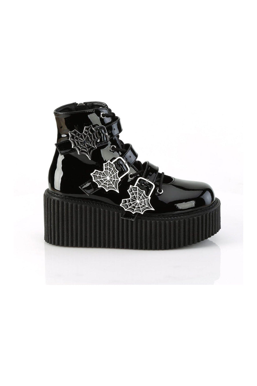 Demonia CREEPER-260 Black Patent Creeper in Black Patent