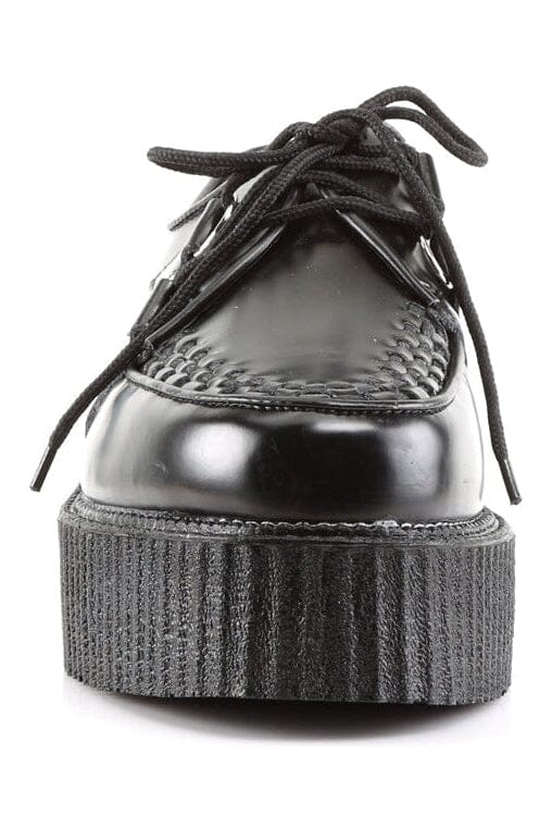 Demonia CREEPER-402 Black Leather Creeper in Black Leather