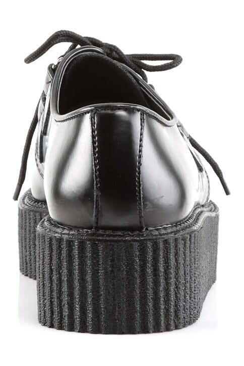 Demonia CREEPER-402 Black Leather Creeper in Black Leather