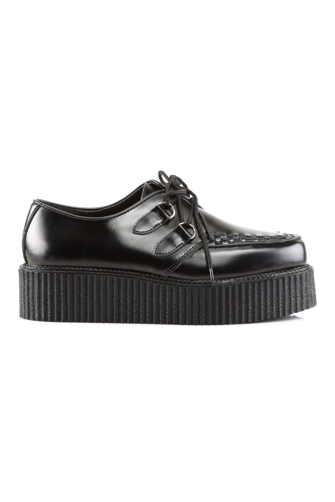 Demonia CREEPER-402 Black Leather Creeper in Black Leather