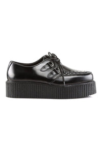 Demonia CREEPER-402 Black Leather Creeper in Black Leather