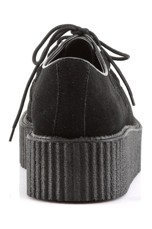 Demonia CREEPER-402S Black Suede Leather Creeper in Black Suede Leather