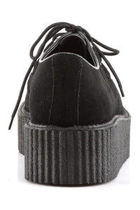 Demonia CREEPER-402S Black Suede Leather Creeper in Black Suede Leather