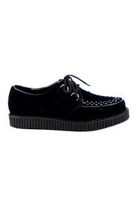 Demonia CREEPER-602S Black Suede Leather Creeper in Black Suede Leather from SexyShoes.com