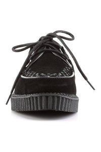 Demonia CREEPER-602S Black Suede Leather Creeper in Black Suede Leather