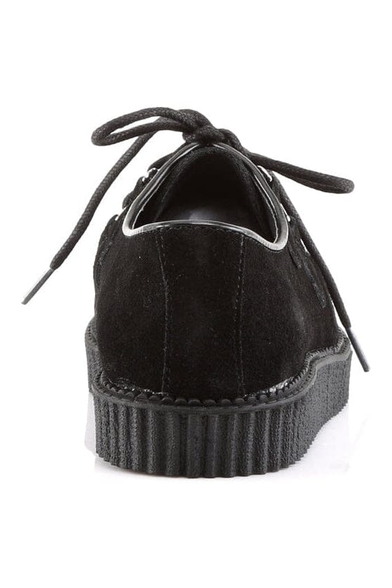 Demonia CREEPER-602S Black Suede Leather Creeper in Black Suede Leather