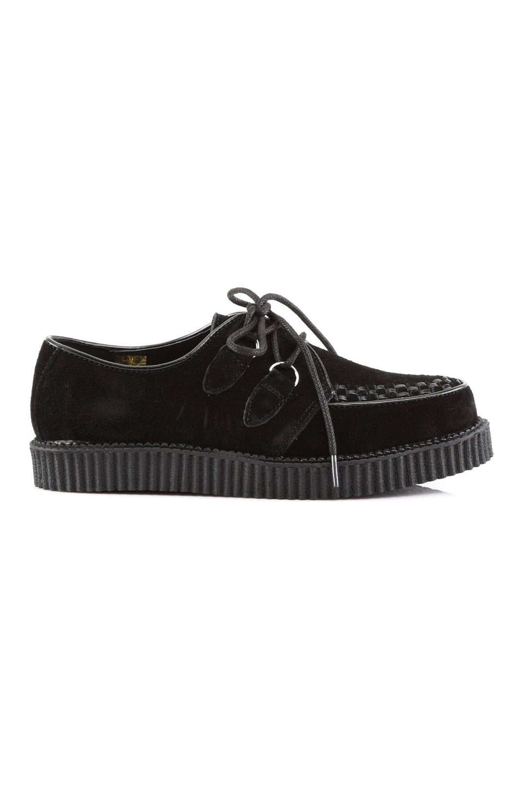 Demonia CREEPER-602S Black Suede Leather Creeper in Black Suede Leather