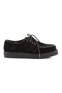 Demonia CREEPER-602S Black Suede Leather Creeper in Black Suede Leather