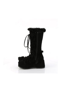 Demonia CUBBY-311 Black Vegan Suede Knee Boot in Black Vegan Suede