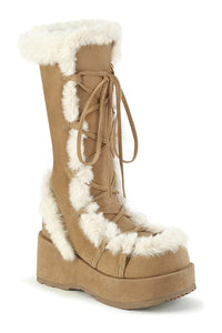 Demonia CUBBY-311 Brown Vegan Suede Knee Boot in Brown Vegan Suede from SexyShoes.com