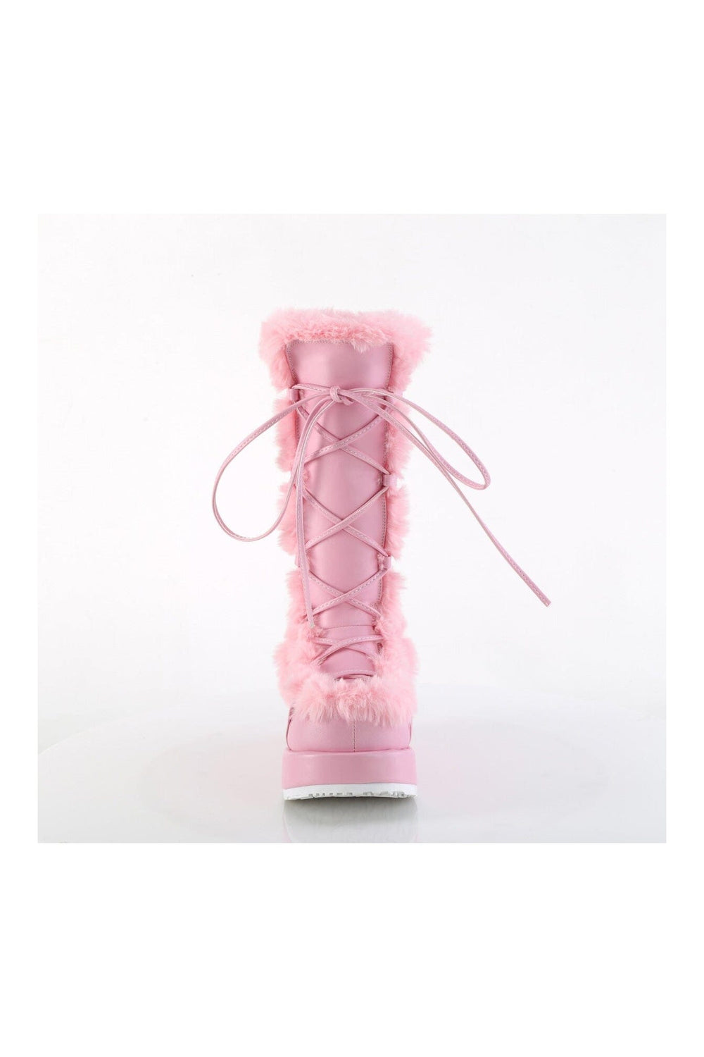 Demonia CUBBY-311 Pink Vegan Leather Knee Boot in Pink Vegan Leather