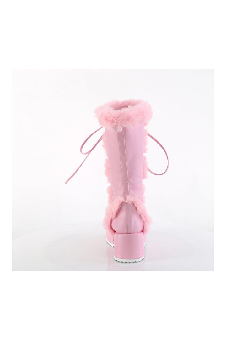 CUBBY-311 Pink Vegan Leather Knee Boot-Knee Boots-Demonia-SEXYSHOES.COM