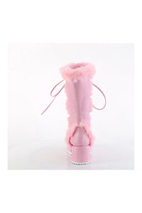 Demonia CUBBY-311 Pink Vegan Leather Knee Boot in Pink Vegan Leather